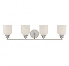 Savoy House Canada 8-6836-4-SN - Melrose 4-Light Bathroom Vanity Light in Satin Nickel