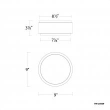 WAC Canada FM-20509-30-BK/AB - Salvo Flush Mount Light