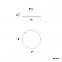 WAC Canada FM-20515-40-BK/AB - Salvo Flush Mount Light