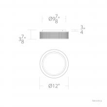 WAC Canada FM-57512-27-BK - Grille Flush Mount Light