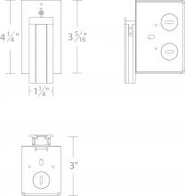 WAC Canada LED-T-RBOX5-BK - InvisiLED® 8ft Recessed Mounted Trim Channel Wiring Box