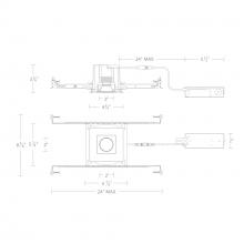 WAC Canada R3BSAN-SWD-WT - Ocular 3.0 Dim-to-Warm Square Adjustable Trim and Remodel Housing with New Construction Frame-In K