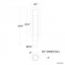 Modern Forms Canada PM-W54523-BZ - Mist Outdoor Post Light