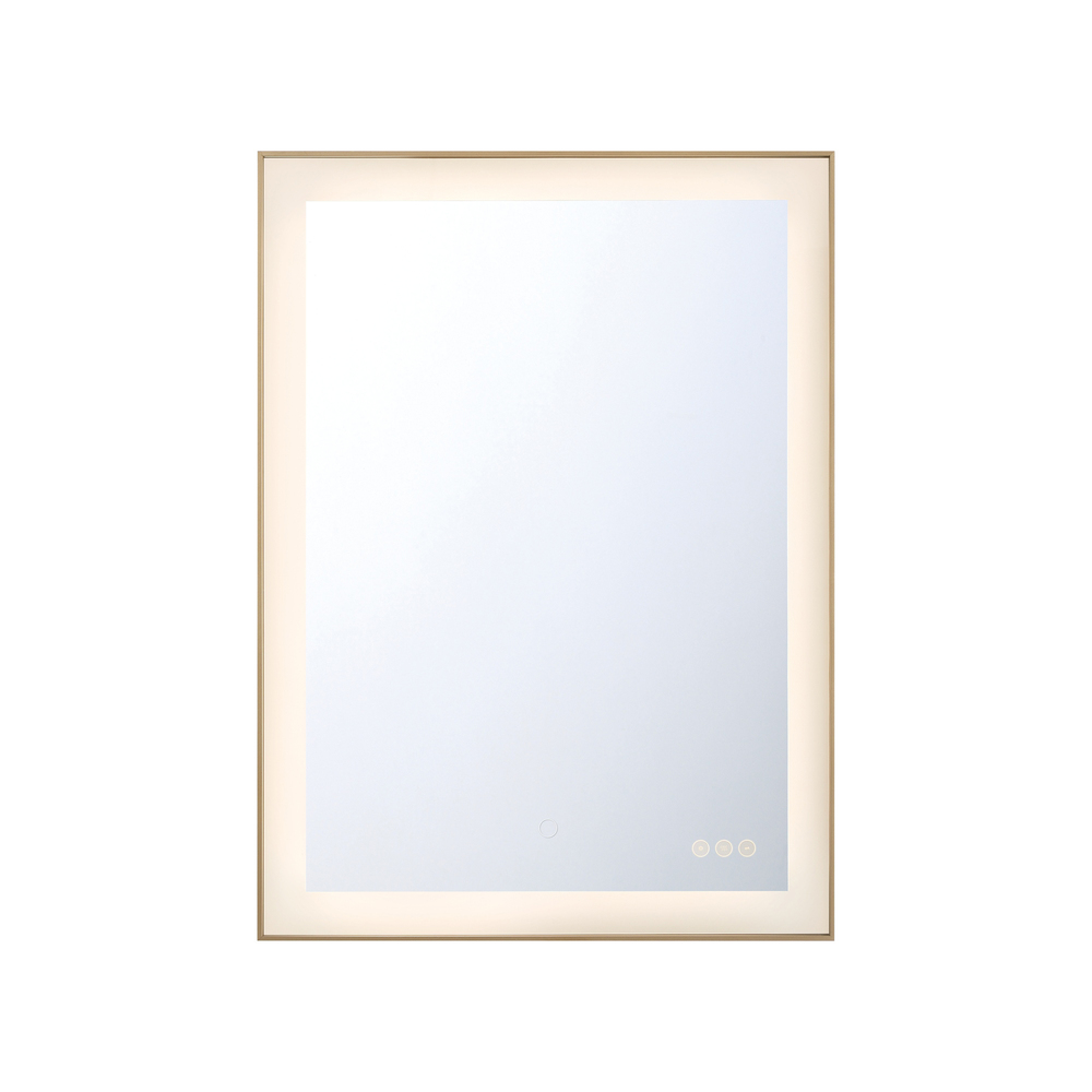 Lenora 30&#34; Rectangular Mirror in Gold