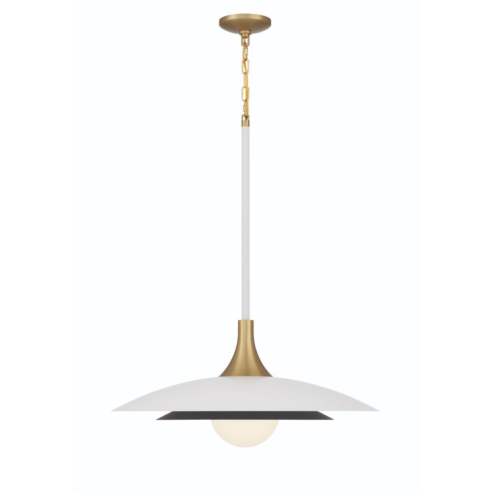 Welsh 1 Light 24&#34; LED Pendant in White