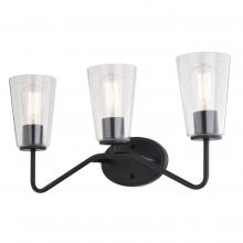  W0440 - Beverly 3 Light Vanity Matte Black