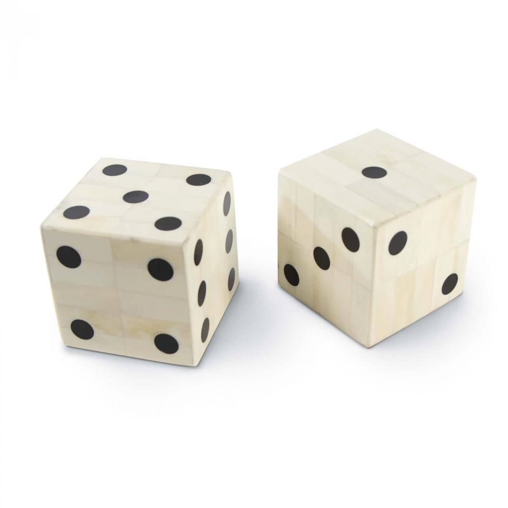 Regina Andrew Oversized Bone Gaming Dice Pair