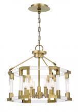 Minka Metropolitan N7355-790 - 6 LIGHT SEMI FLUSH/PENDANT IN METAL W/VISUAL OF ACRYLIC