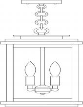 Arroyo Craftsman BOH-8FL-VP - 8" Bournemouth Pendant