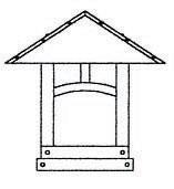 Arroyo Craftsman EC-16EGW-RB - 16" evergreen column mount without overlay (empty)