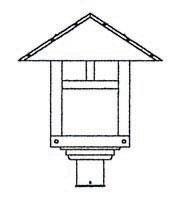 Arroyo Craftsman EP-16SFGW-VP - 16" evergreen post mount with sycamore filigree