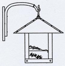 Arroyo Craftsman TRB-16TRGW-RB - 16" timber ridge wall bracket with trout filigree