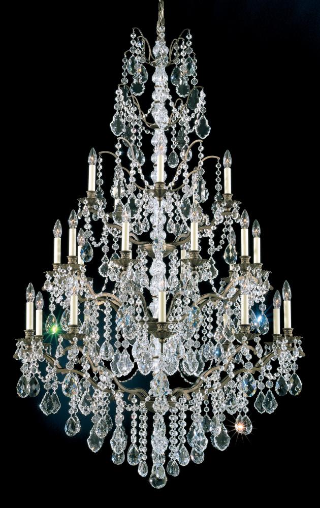 Bordeaux 25 Light 120V Chandelier in Heirloom Bronze with Clear Heritage Handcut Crystal