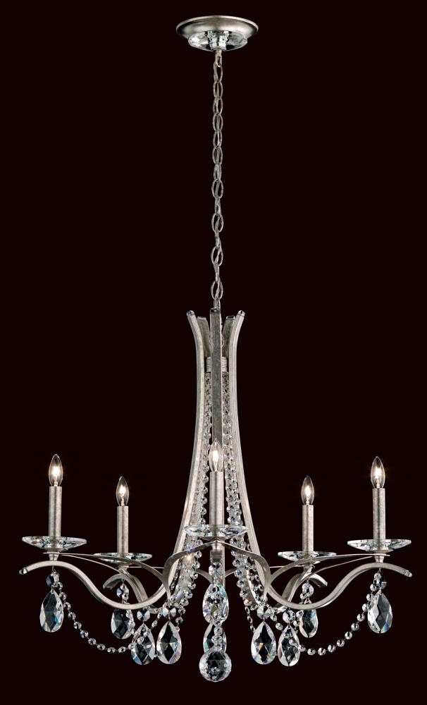 Vesca 5 Light 120V Chandelier in Heirloom Bronze with Clear Heritage Handcut Crystal