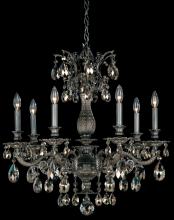 Schonbek 1870 5677-22H - Milano 7 Light 120V Chandelier in Heirloom Gold with Clear Heritage Handcut Crystal