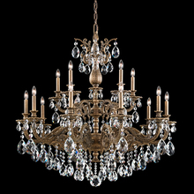 Schonbek 1870 5685-76H - Milano 15 Light 120V Chandelier in Heirloom Bronze with Clear Heritage Handcut Crystal