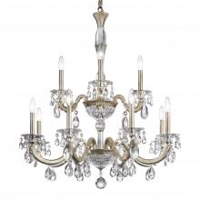 Schonbek 1870 S8612N-51R - San Marco 12 Light 120V Chandelier in Black with Clear Radiance Crystal