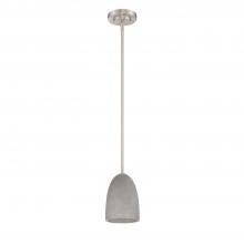 Kendal PF66-1LPE-SN - MAYSEN series 1 Light Cement shade Pendant