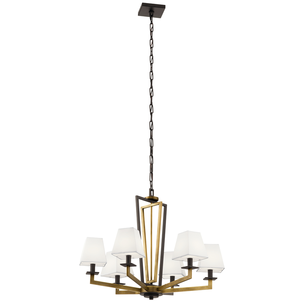 Dancar™ 28&#34; 6 Light Chandelier Natural Brass