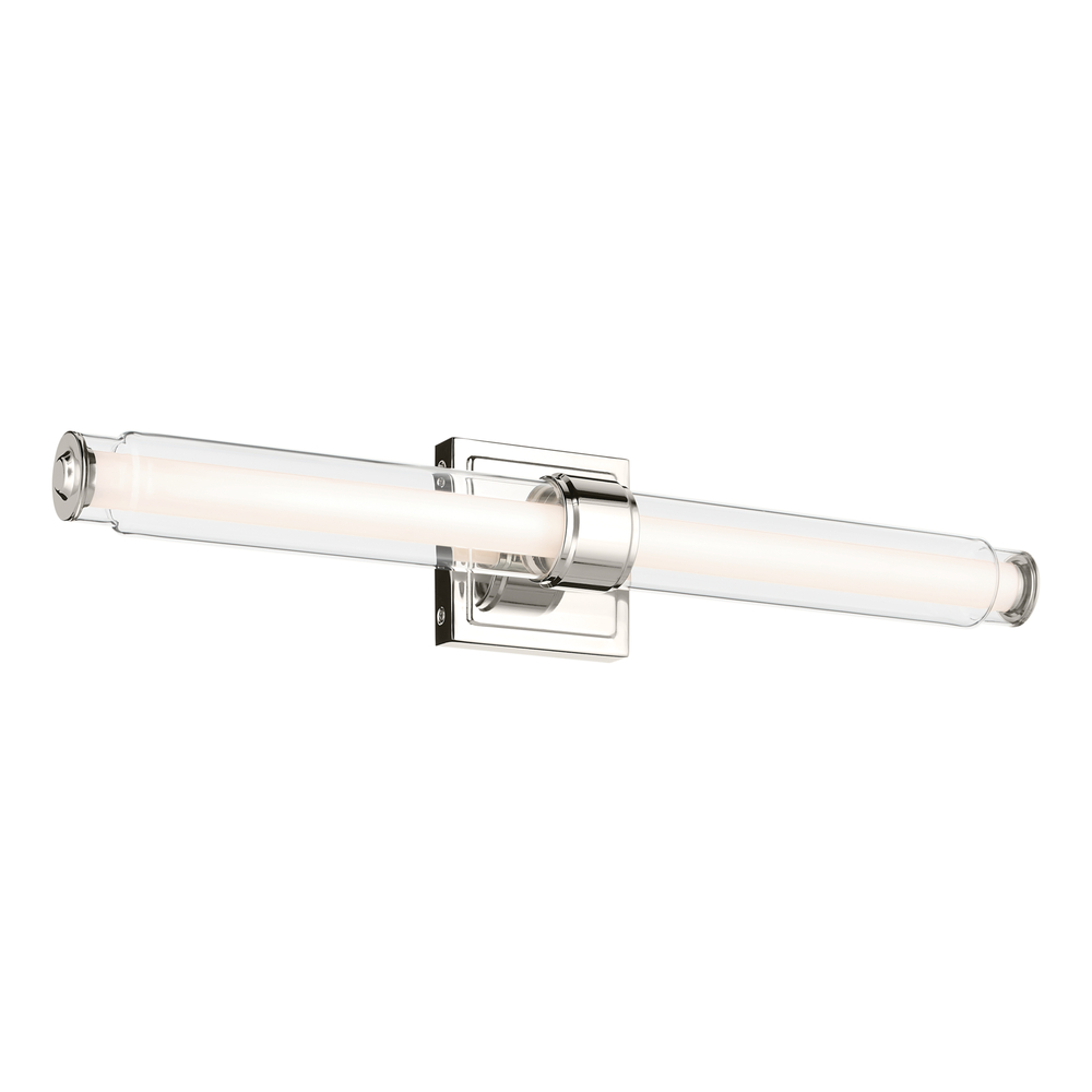 Laurene 26.5&#34; Linear Bath Bar Medium LED with Clear Glass in Chrome