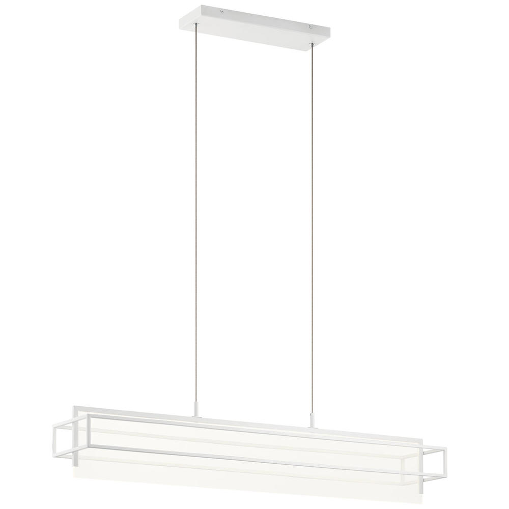 Vega LED 3000K 38&#34; Linear Chandelier White