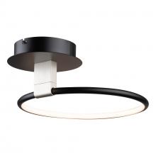 Artcraft AC6630NB - Halo Collection Integrated LED Semi-Flush Mount, Black