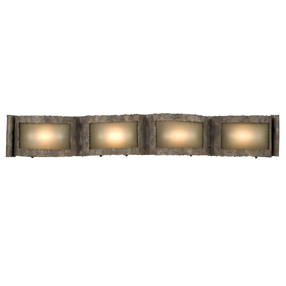 Four Light Vanity - Bed Rock w/ Smoked Bronze Glass