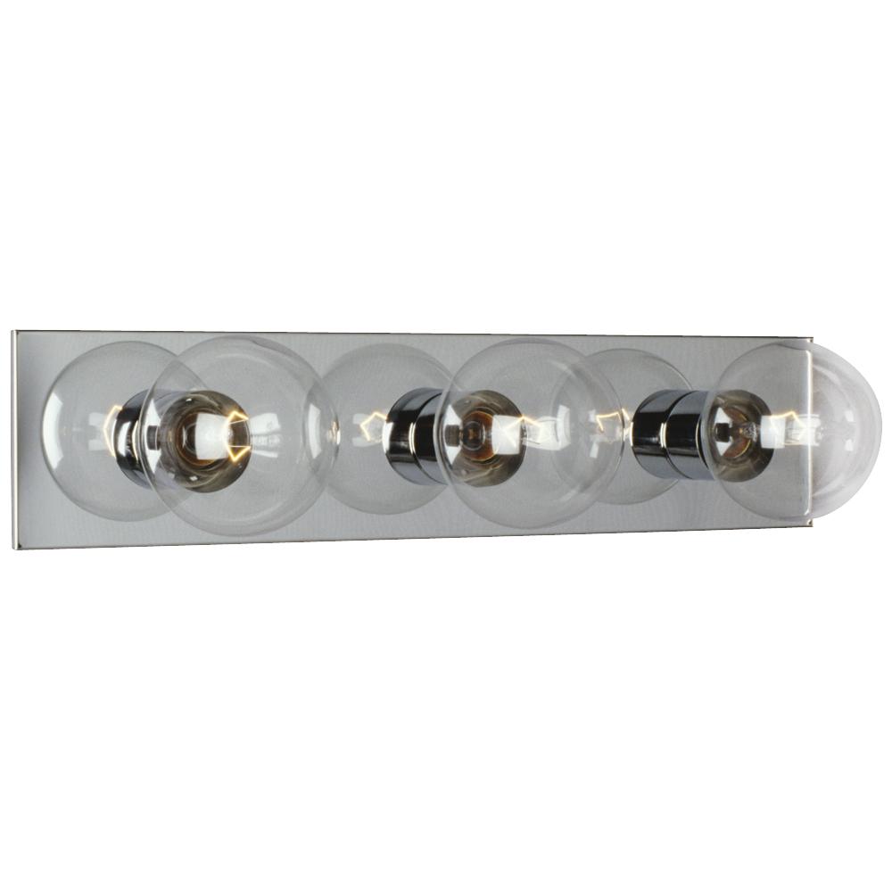 Three Light Vanity  Bar - Chrome