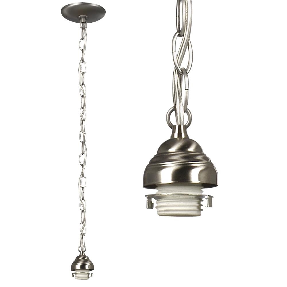 Mini Pendant Holder w/ 36&#34; Chain - Brushed Nickel