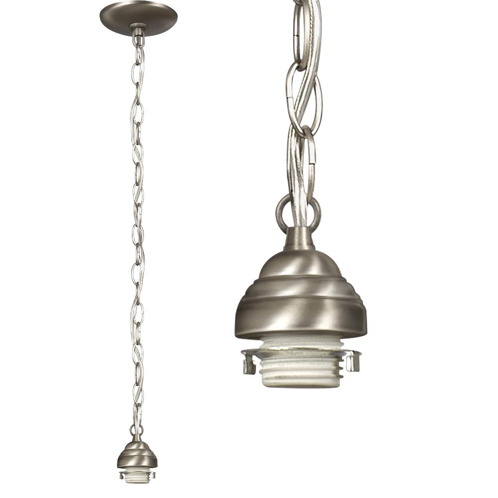 Mini Pendant Holder w/ 36&#34; Chain - Pewter