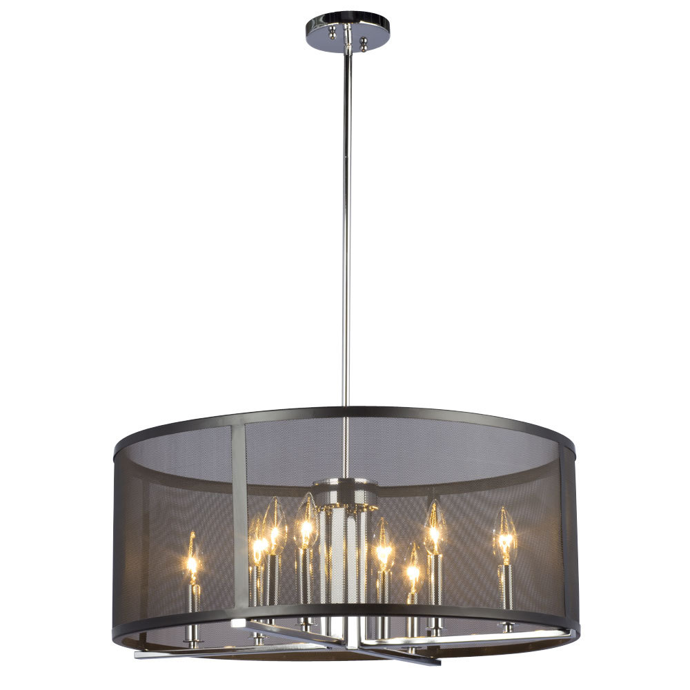 PENDANT CH/BK with 6&#34;,12&#34; & 18&#34; ext. rods