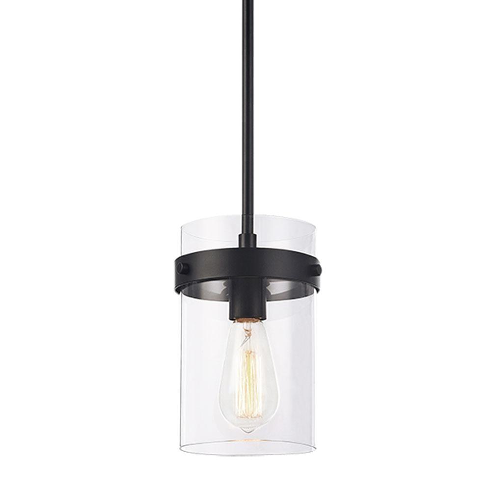 1L Mini-Pendant BK with 6&#34;,12&#34; & 18&#34; Ext. Rods and Swivel