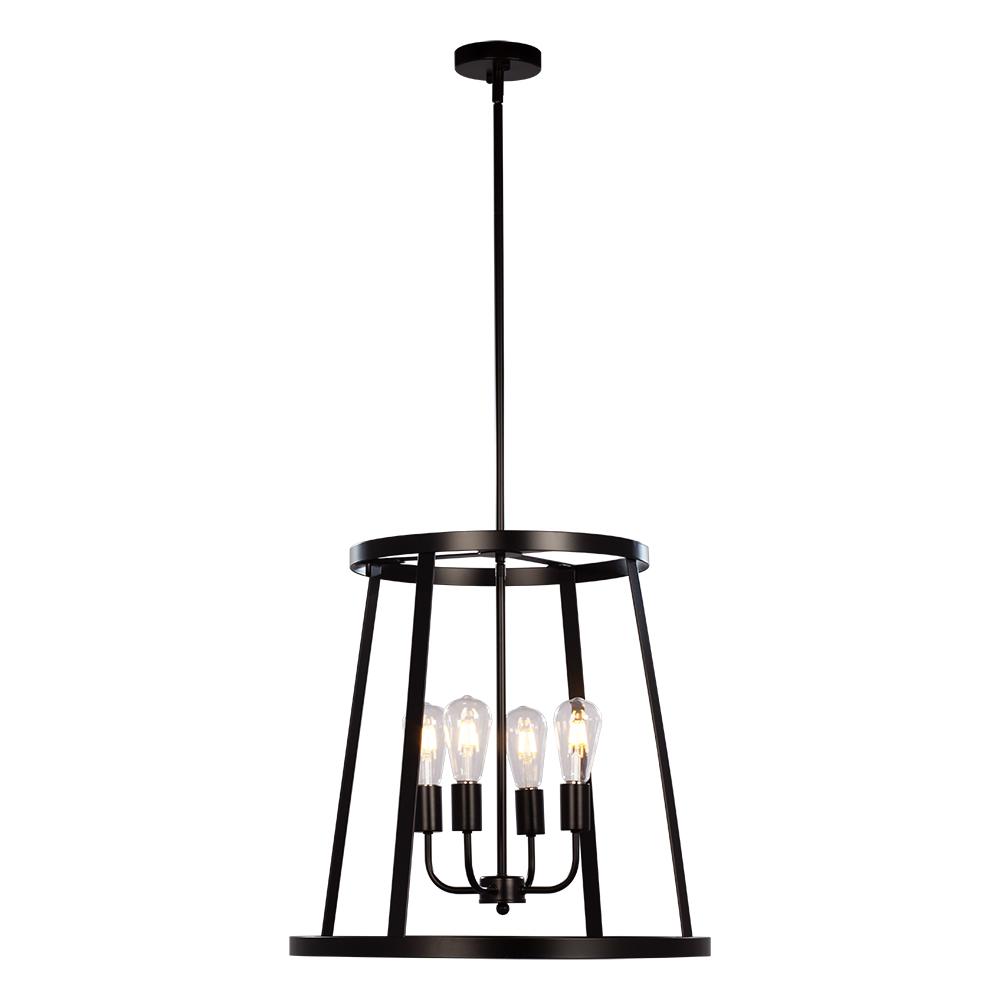 4L Pendant BK with 6&#34;,12&#34; & 18&#34; Ext. Rods and Swivel