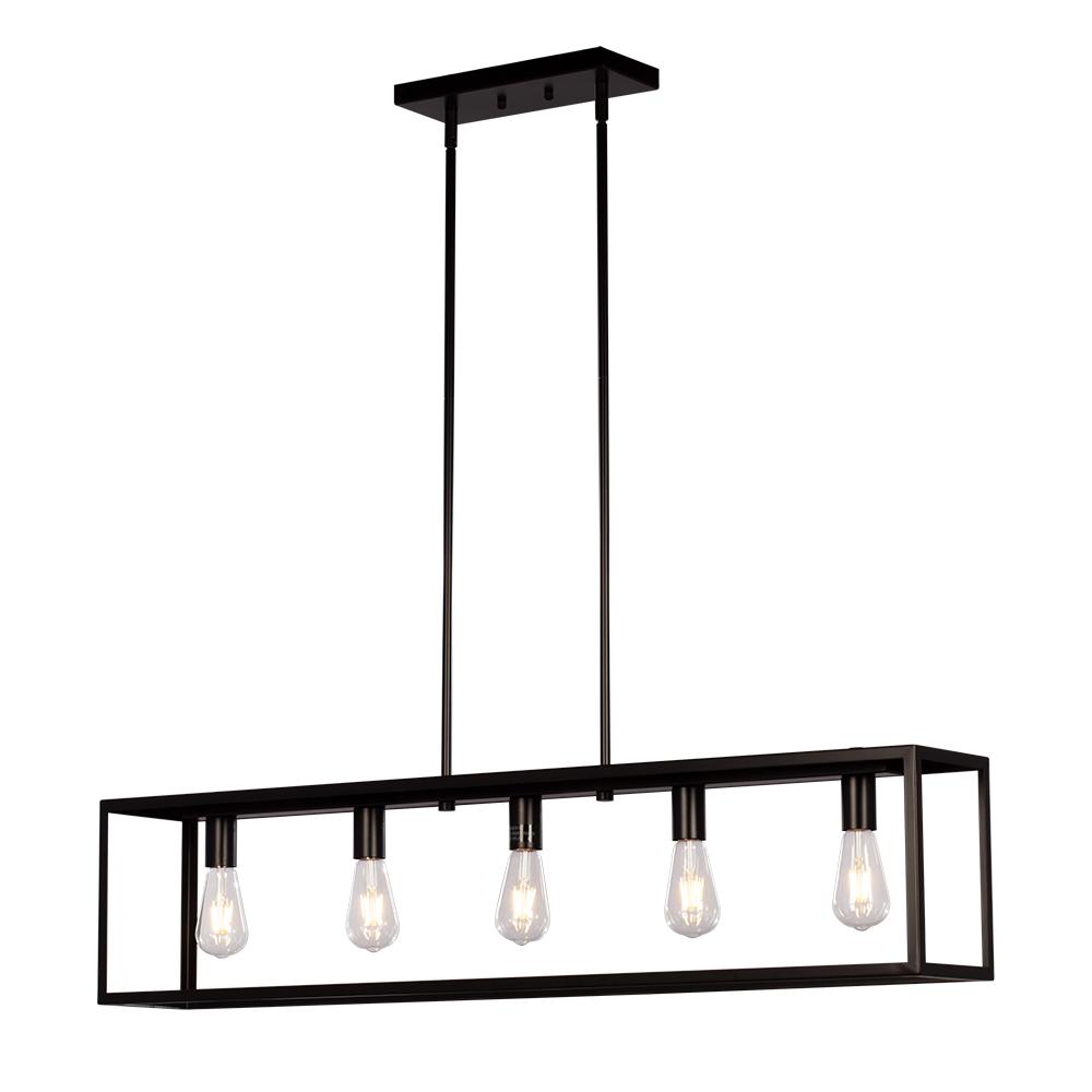 5L Linear Pendant BK with 6&#34;,12&#34; & 18&#34; Ext. Rods and Swivel