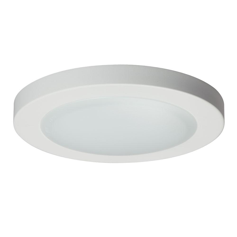 7.5&#34; LED Slimline Surface Mount - in White finish with Polycarbonate Lens (AC LED, Dimmable, 300