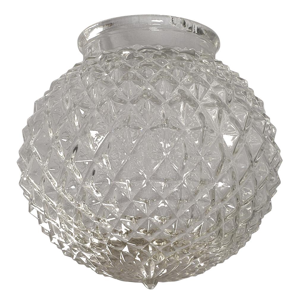 6&#34; Clear Diamond Cut Glass for 3.25&#34; Holder