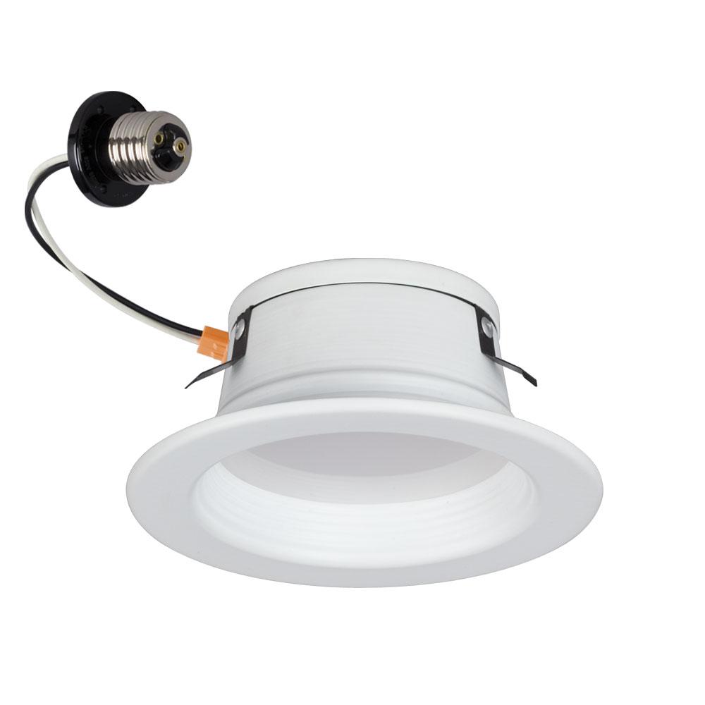 4&#34; Dimmable AC LED Down Light, Baffle White Trim, Driveless LED