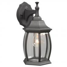 Galaxy Lighting 301090 BLK - Outdoor Cast Aluminum Lantern - Black w/ Clear Beveled Glass