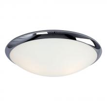 Galaxy Lighting 612394CH 213EB - Flush Mount Ceiling Light - in Polished Chrome finish with Satin White Glass