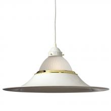 Galaxy Lighting 811331WH/FR - Pendant - White w/ Frosted Ribbed Glass