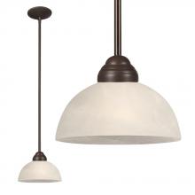 Galaxy Lighting 811855OBZ - Mini Pendant w/6",12",18" Extension Rods - Old Bronze w/ Marbled Glass