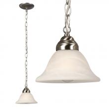 Galaxy Lighting 811862BN - Mini Pendant - Brushed Nickel w/ Marbled Glass