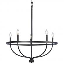 Galaxy Lighting 825813BK - 5L Chandelier BK