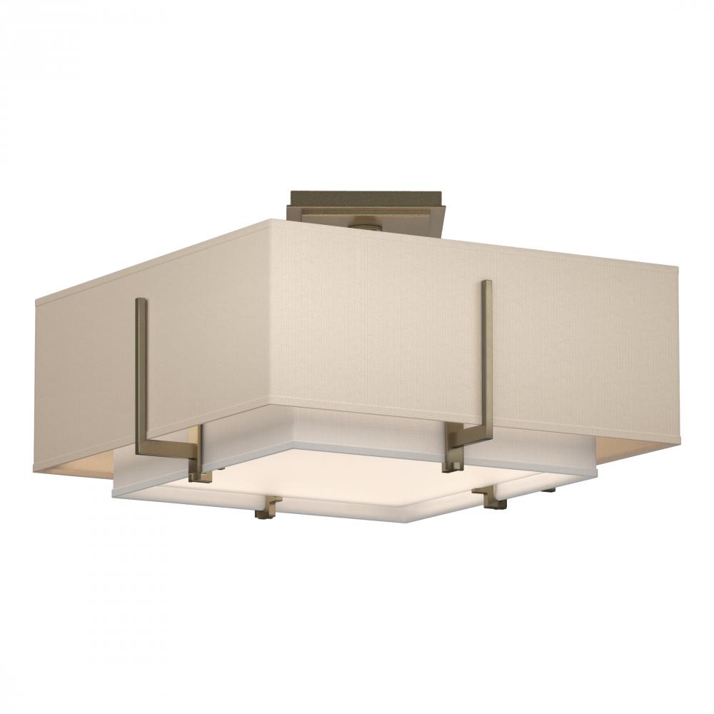 Exos Square Small Double Shade Semi-Flush