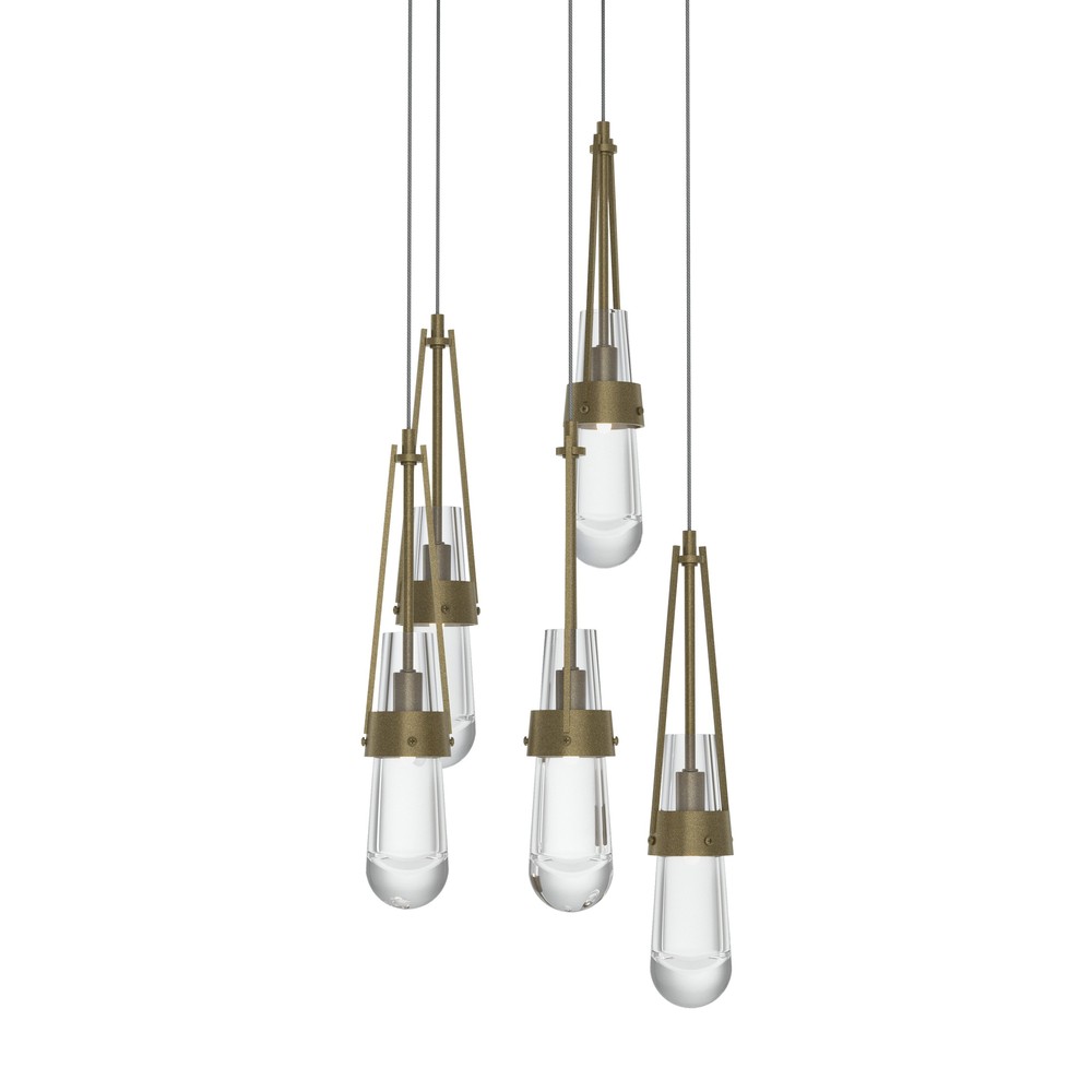 Link 5-Light Clear Glass Pendant