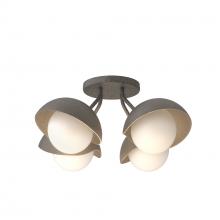 Hubbardton Forge - Canada 121375-SKT-20-07-GG0711 - Brooklyn 4-Light Single Shade Semi-Flush