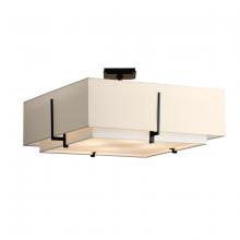 Hubbardton Forge - Canada 126513-SKT-10-SF2012-SA2401 - Exos Square Large Double Shade Semi-Flush