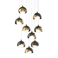 Hubbardton Forge - Canada 131105-SKT-LONG-14-86-GG0711 - Brooklyn 9-Light Double Shade Pendant