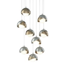 Hubbardton Forge - Canada 131105-SKT-LONG-82-84-GG0711 - Brooklyn 9-Light Double Shade Pendant