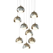 Hubbardton Forge - Canada 131105-SKT-LONG-84-82-GG0711 - Brooklyn 9-Light Double Shade Pendant